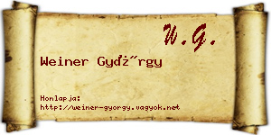 Weiner György névjegykártya