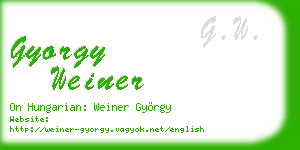 gyorgy weiner business card