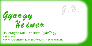 gyorgy weiner business card